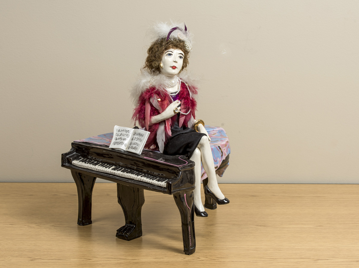 Lady on Baby Grand  Image